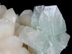 Zoned Apophyllite Crystals on Stilbite Association - India #44443-2